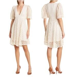ByTiMo Crochet Lace Puff Sleeve Minidress Size XS NWOT $554 MSRP